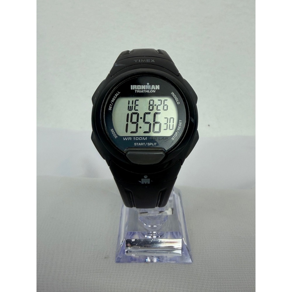 Timex Ironman Triathlon 10 Lap Digital Sport Watch Black 854 Y9 WR 100M